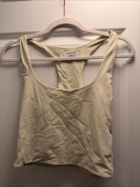 Aritzia Babaton Light Yellow Racerback Tank